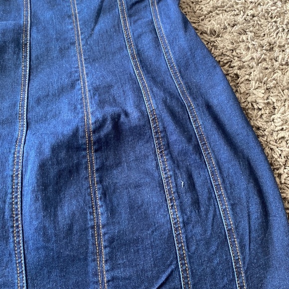 Princess Polly NWOT HOUSER MINI STRAPLESS DRESS DARK DENIM Size 6 - Picture 14 of 15